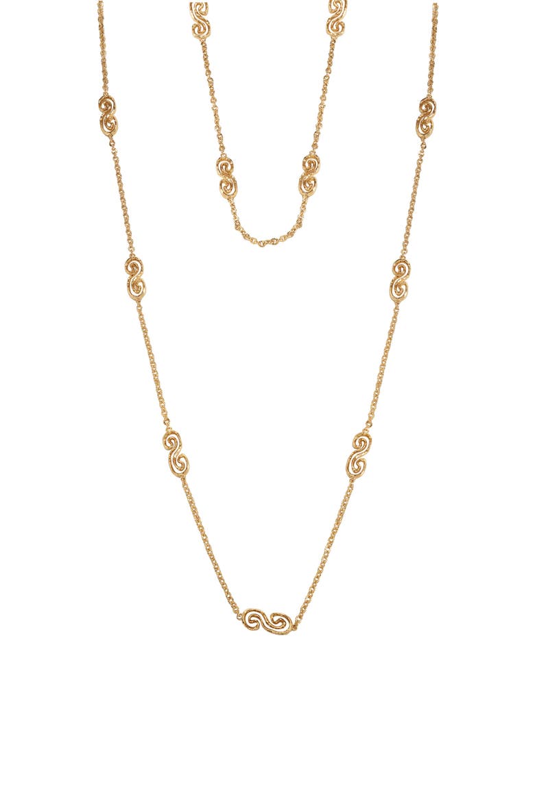 Eternal Spiral Chain Necklace, Main, color, Gold