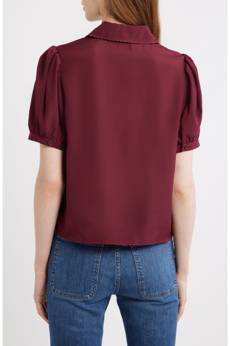 The Prim Short Sleeve Top, Alternate, color, BURGUNDY