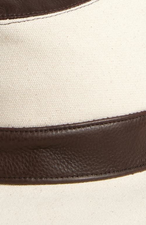 Gigi Burris Millinery Liora Canvas & Leather Fedora