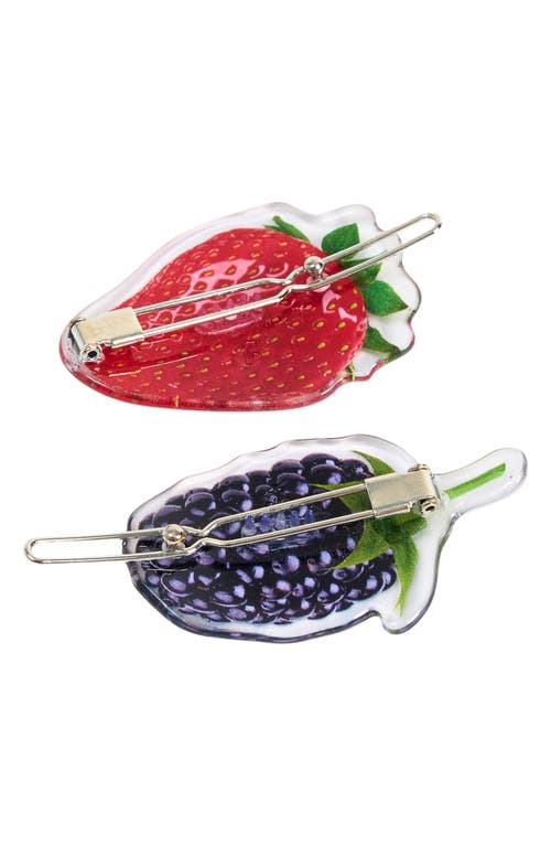 Chunks Berries 2-pack Barrettes In Multicolor