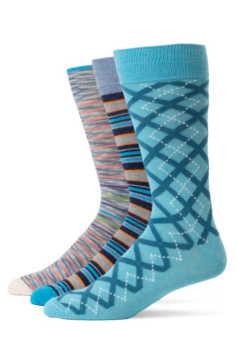 Lorenzo Uomo Assorted 3-Pack Crew Socks, Main, color,