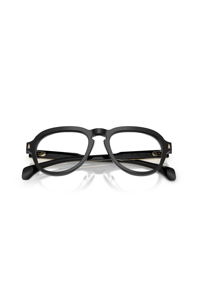 Moncler 50mm Pilot optical glasses, Alternate, color, Black