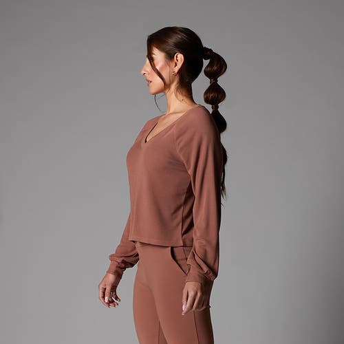 Tavi Rib Long Sleeve In Brown