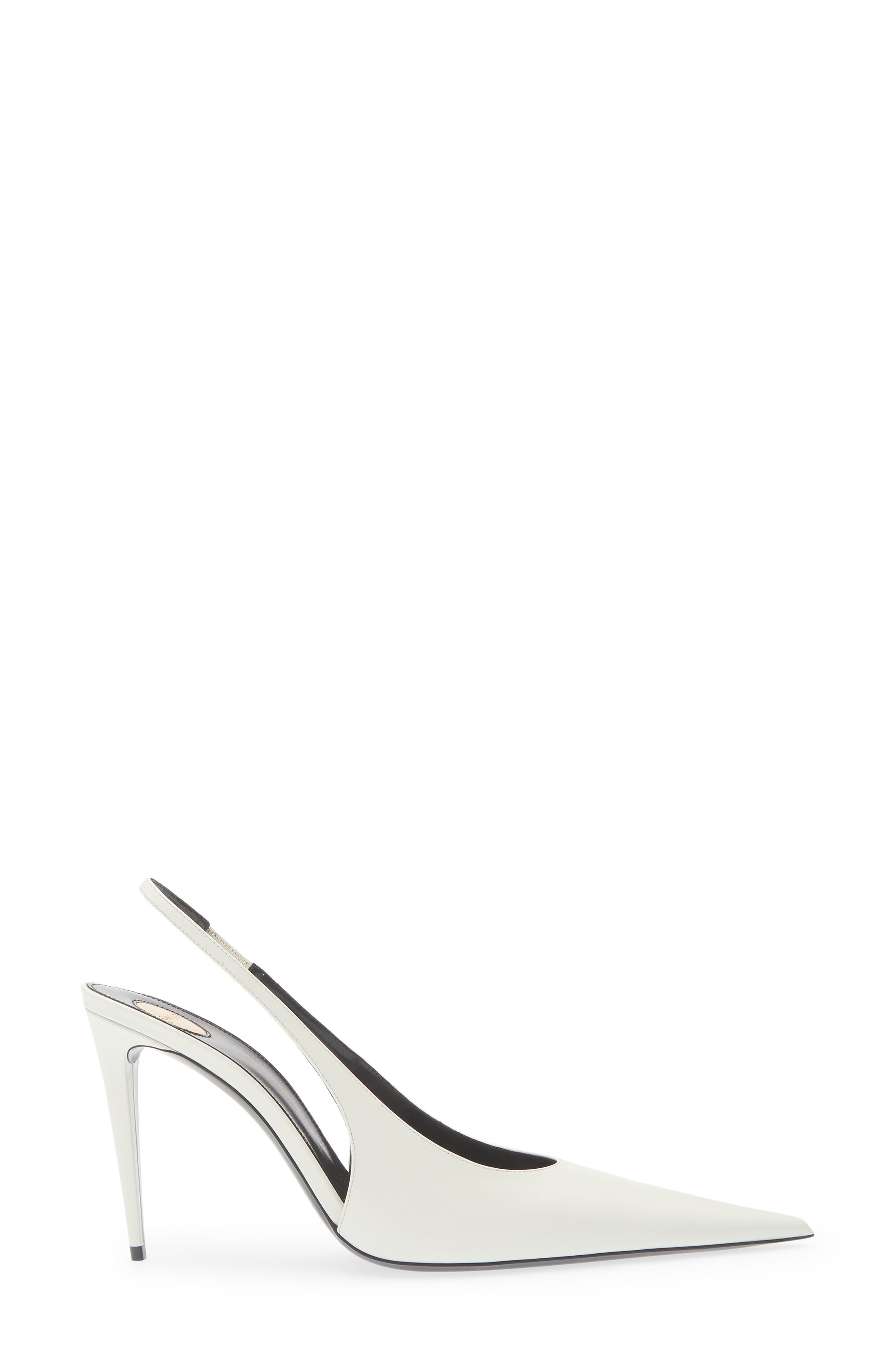 Saint Laurent Guermantes Slingback Pump, Alternate, color, Off White