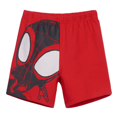 Marvel Spidey And His Amazing Friends Short Sleeve Hoodie & Shorts Set In Red