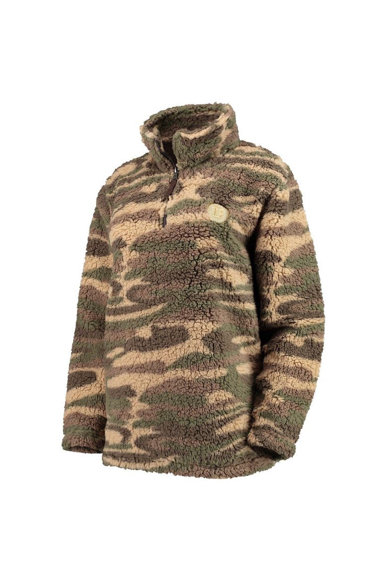 Women's G-III Sports by Carl Banks Camo Boston Bruins Sherpa Quarter-Zip Jacket, Alternate, color, Camo