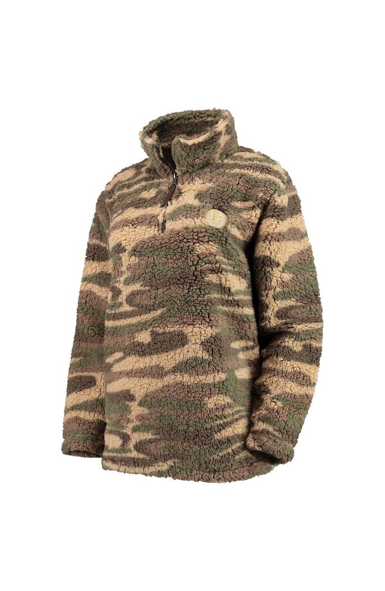 G-III SPORTS BY CARL BANKS Women's G-III Sports by Carl Banks Camo Boston Bruins Sherpa Quarter-Zip Jacket, Alternate, color, Camo