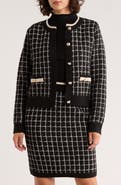 Ellen Tracy Plaid Stitch Cardigan