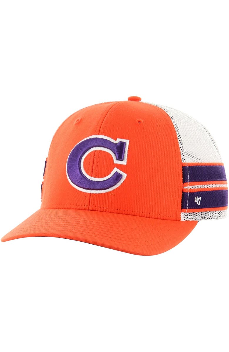 '47 Men's '47 Orange Clemson Tigers Straight Eight Adjustable Trucker Hat, Main, color, Orange
