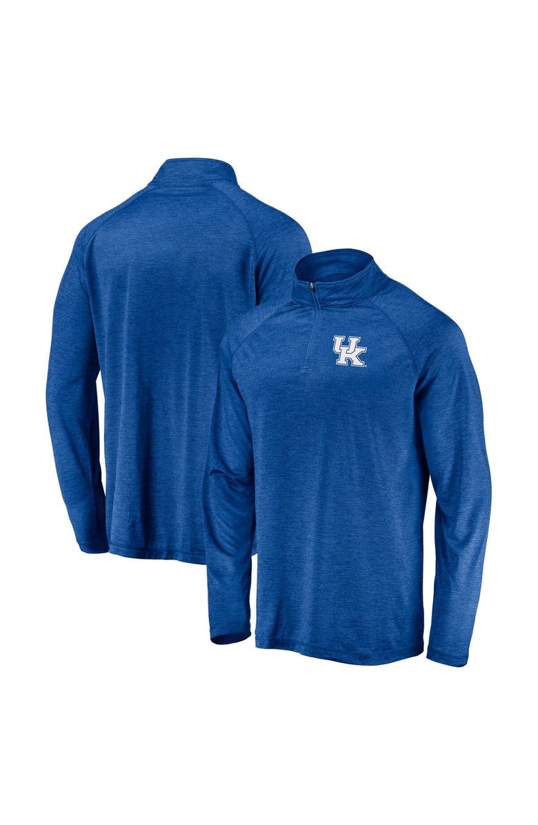 FANATICS Men's Fanatics Branded Royal Kentucky Wildcats Striated Raglan Lightweight Quarter-Zip Top, Main, color, Royal