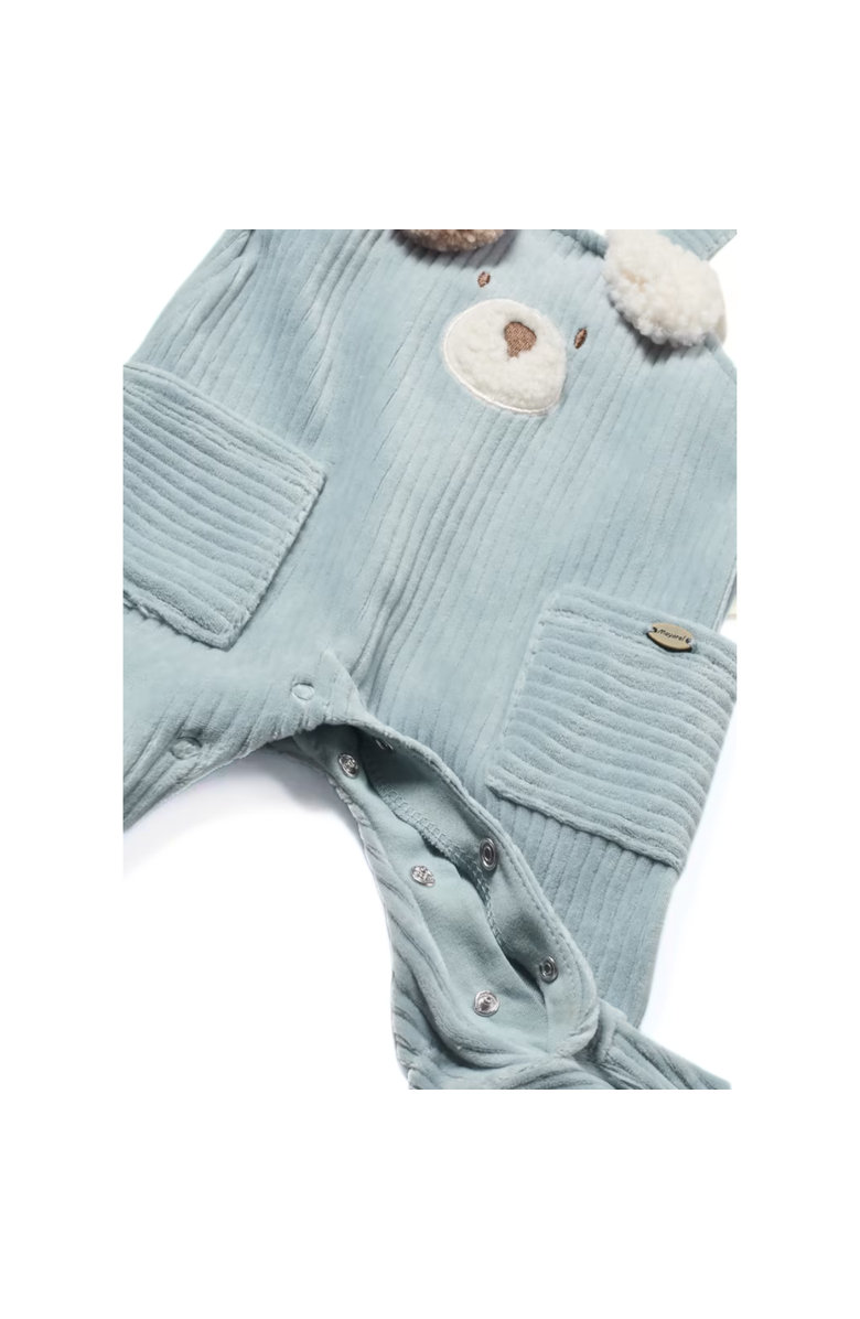 Mayoral Corduroy Teddy Romper, Alternate, color, Blue