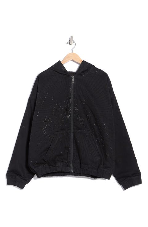 Radial Hotfix Cotton Zip Hoodie