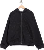 PURPLE BRAND Radial Hotfix Cotton Zip Hoodie