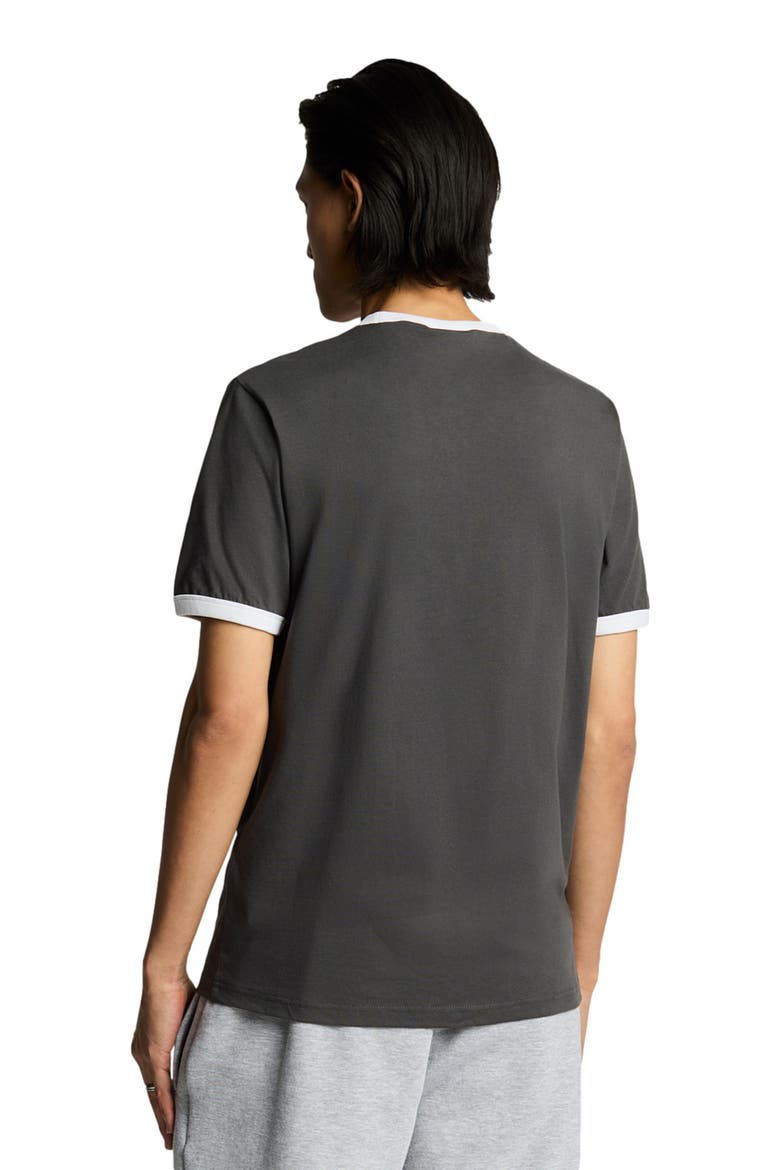 Ringer T-shirt, Alternate, color, Gunmetal/ White