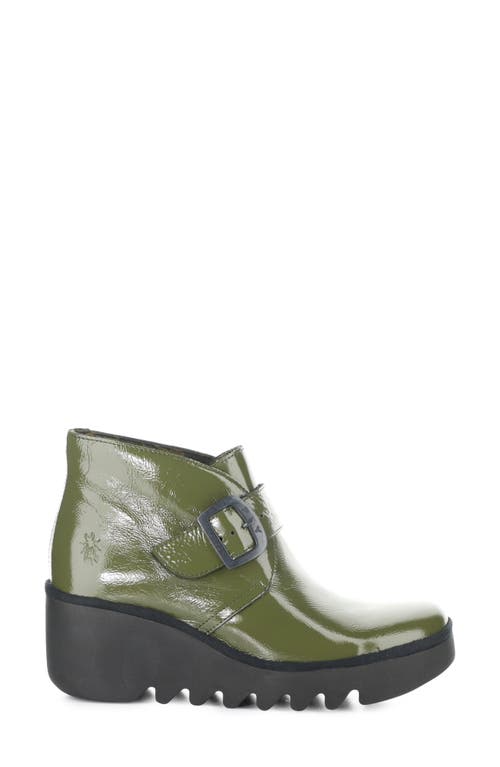 Fly London Birt Wedge Bootie In Green