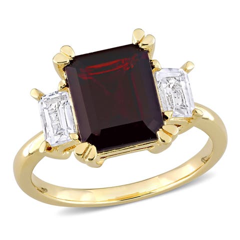 Gemstones Octagon 3-Stone Ring