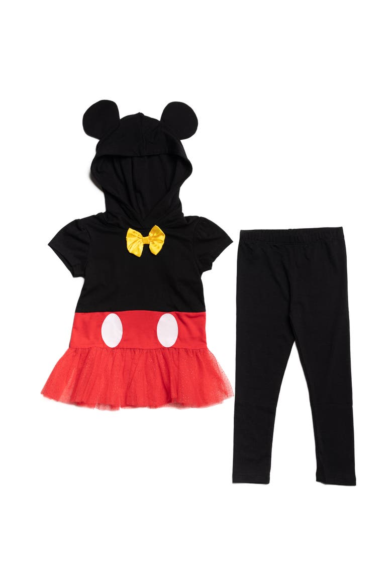 Mickey Mouse Cosplay 2-Piece Hooded Tee and Leggings Set, Main, color, Mickey Mouse Red