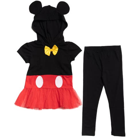 Mickey Mouse Cosplay 2-Piece Hooded Tee and Leggings Set