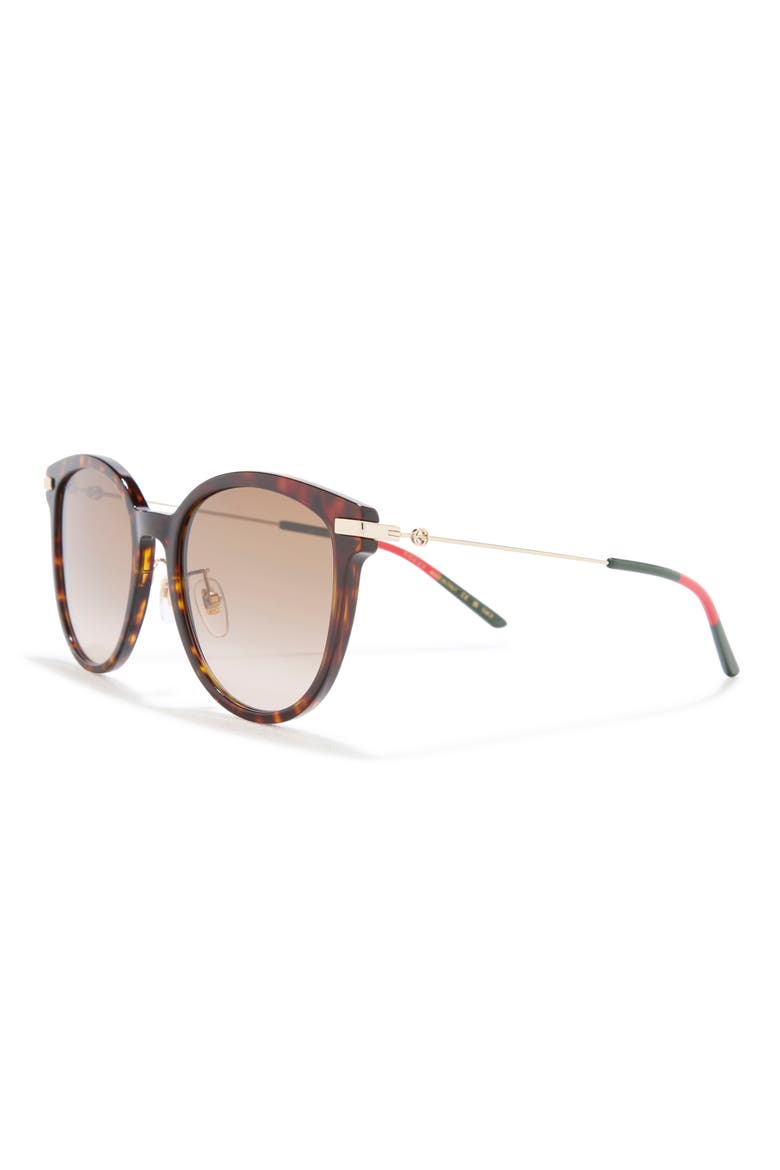 56mm Square Sunglasses, Alternate, color, HAVANA GOLD BROWN