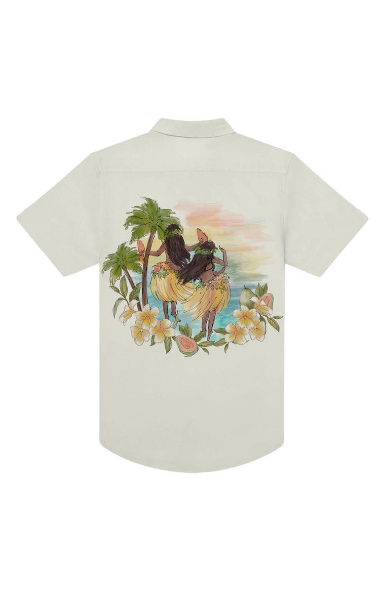 MAVRANS Button-Up Shirt, Alternate, color, Beige Multi