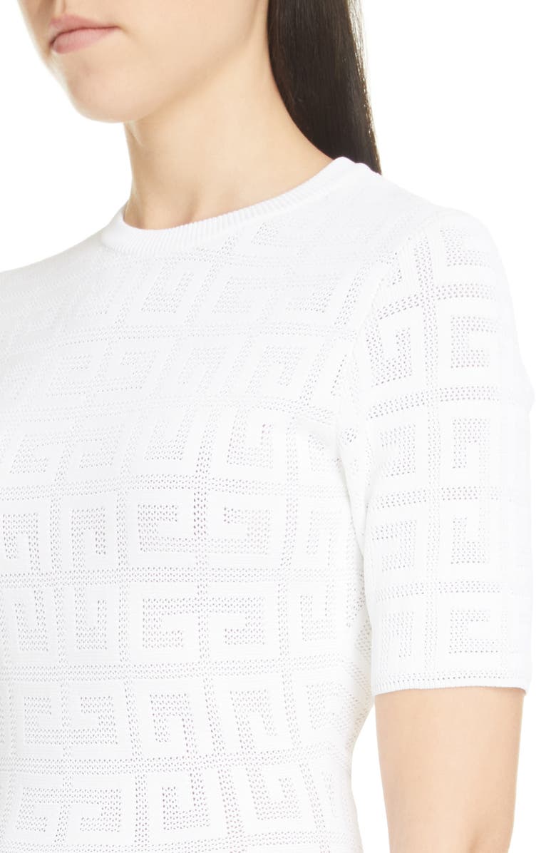 Givenchy 4G Logo Knit Minidress, Alternate, color, White