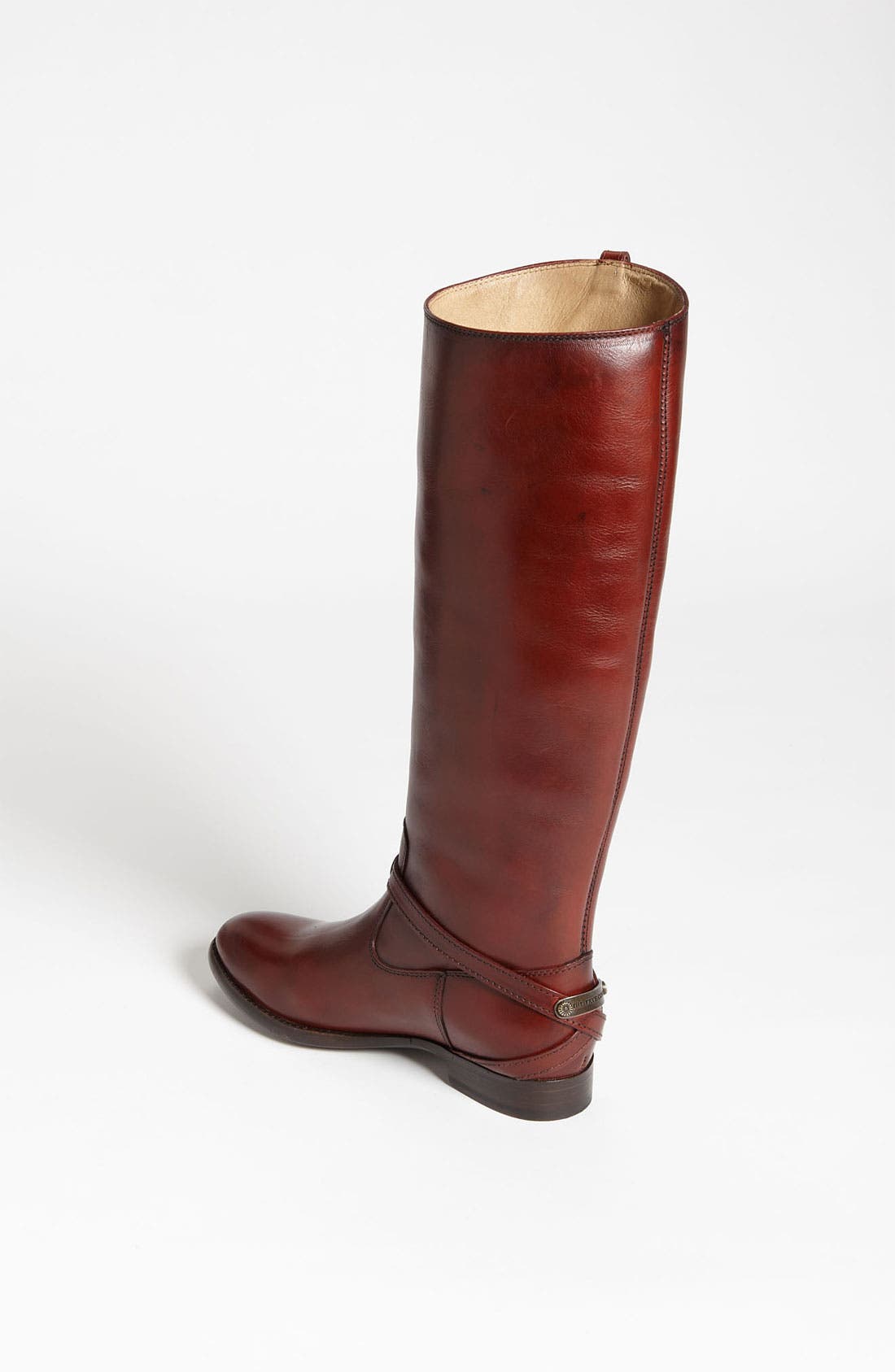 'Lindsay Plate' Boot, Alternate, color, BURNT RED LEATHER