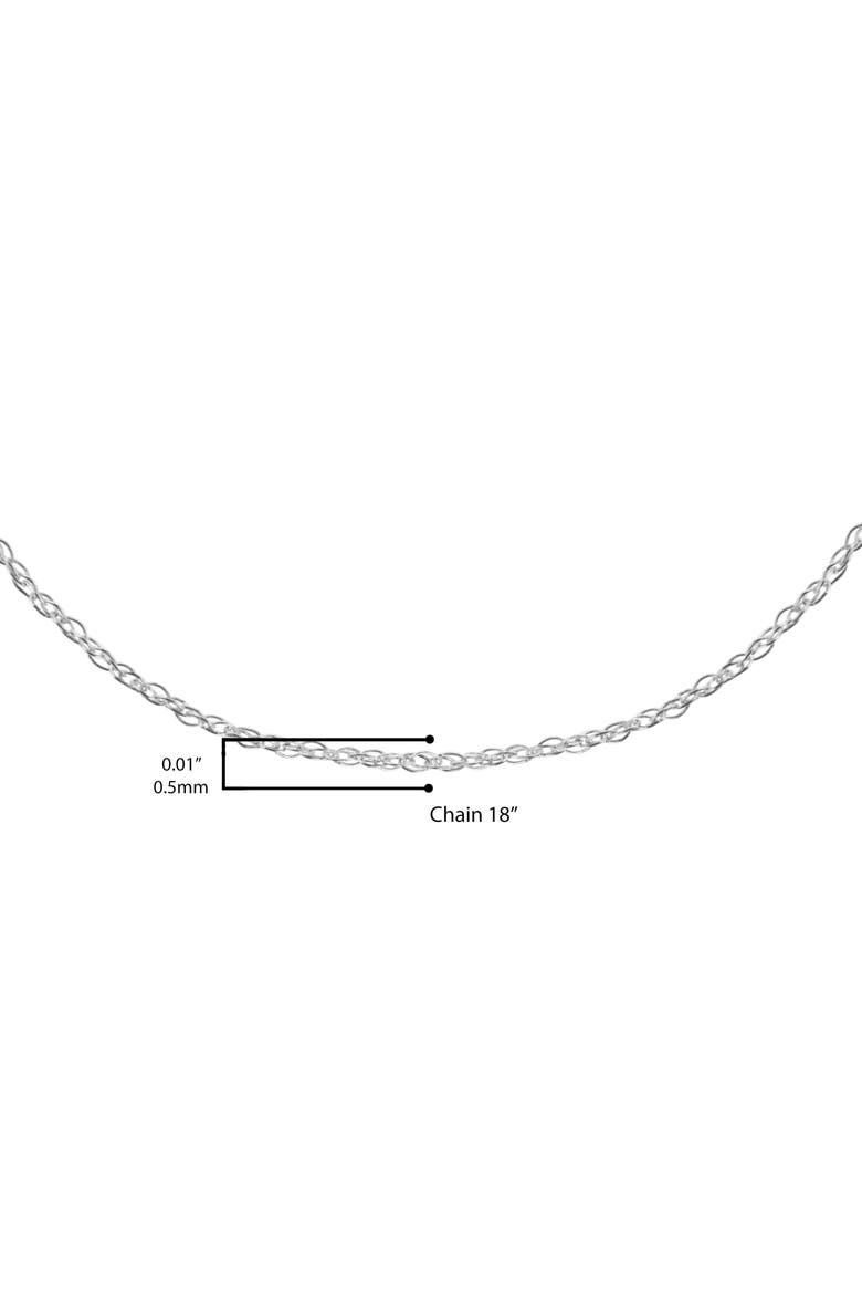 10K Gold 1/2 mm Slender & Dainty Fine Rope Chain Necklace, Alternate, color, White