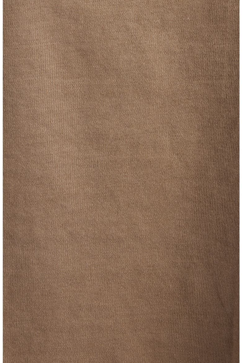 Zaely Shoulder Pad Crop Cotton T-Shirt, Alternate, color, KHAKI