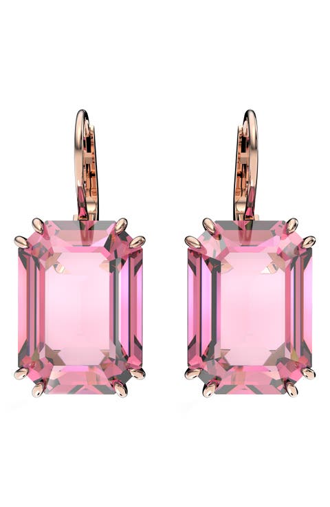 Millenia Octagon Crystal Drop Earrings