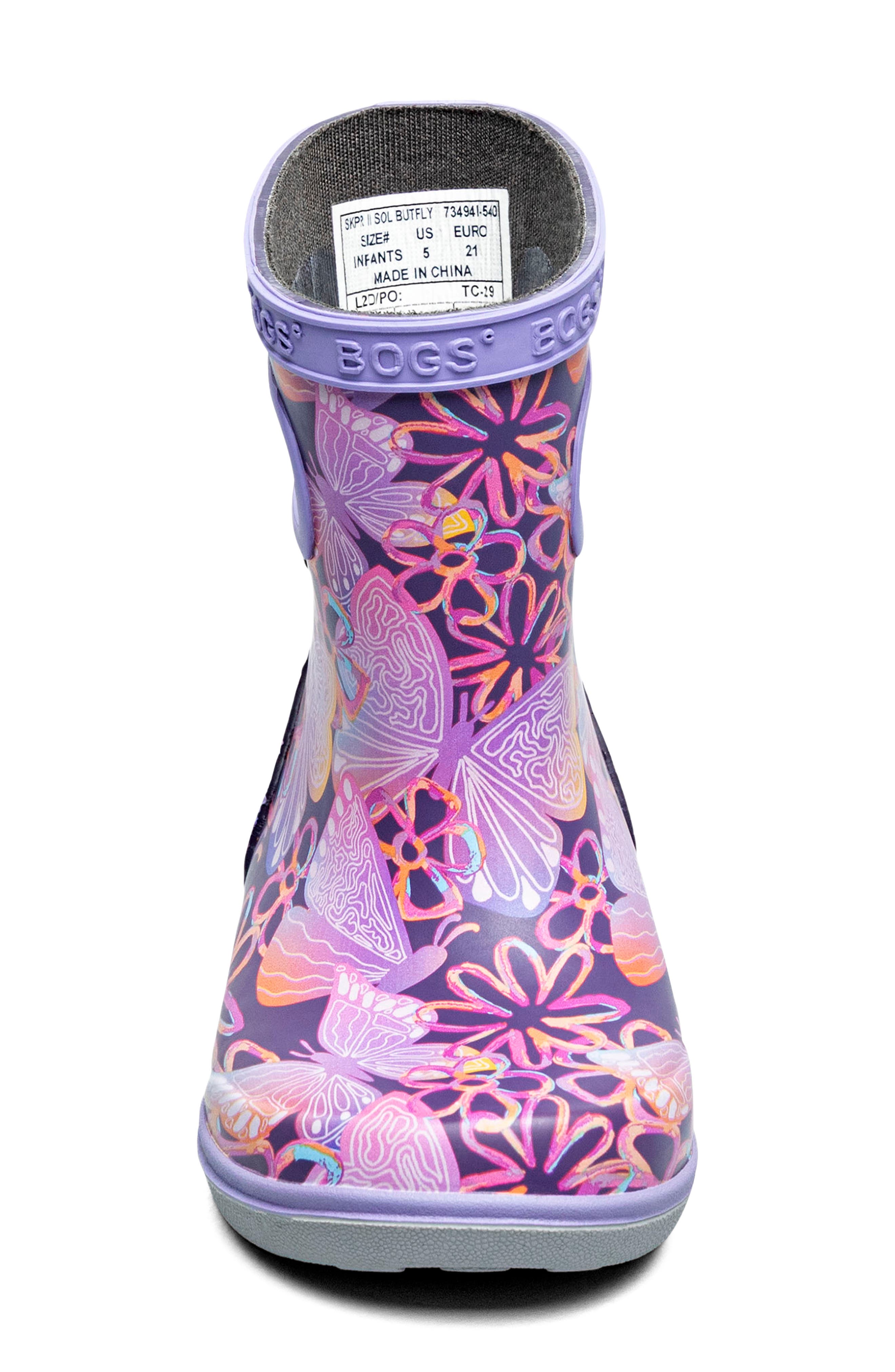 Skipper II Waterproof Rain Boot, Alternate, color, PURPLE MULTI