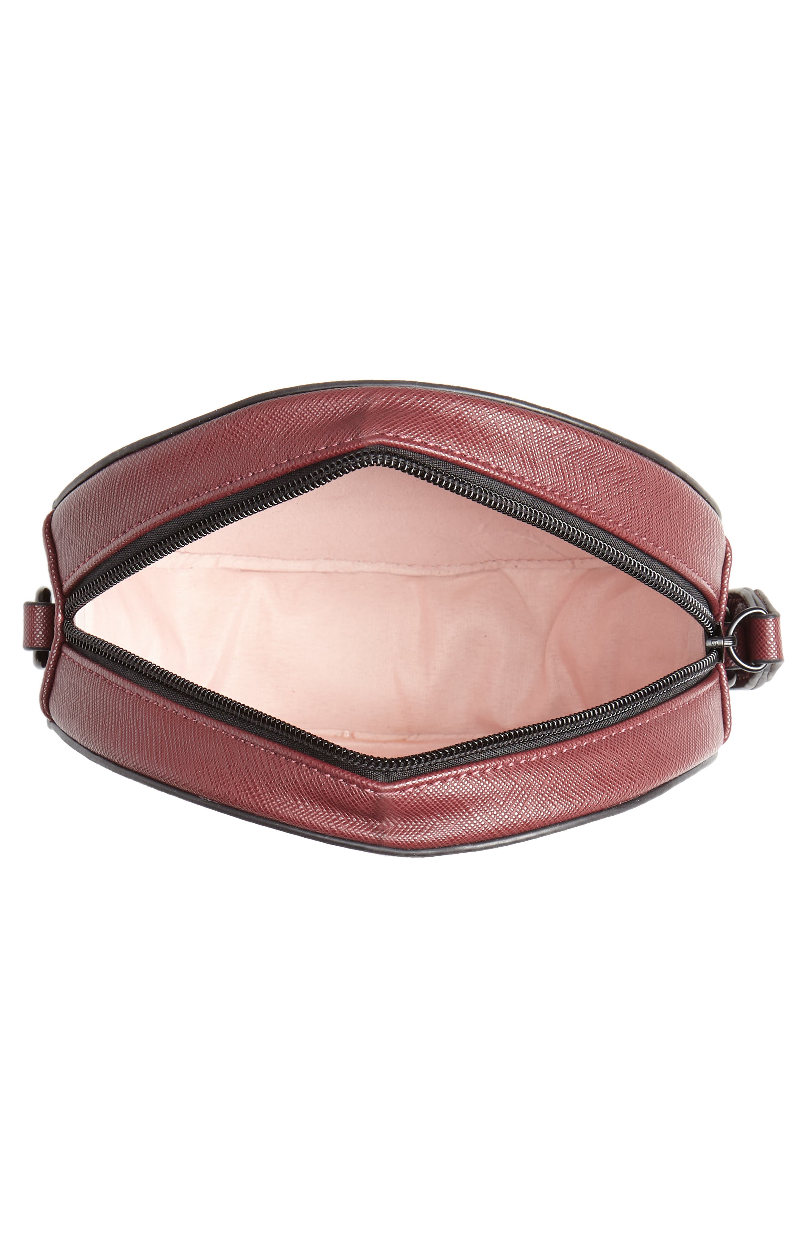 T-Shirt & Jeans Faux Leather Colorblock Canteen Crossbody Bag, Alternate, color, 