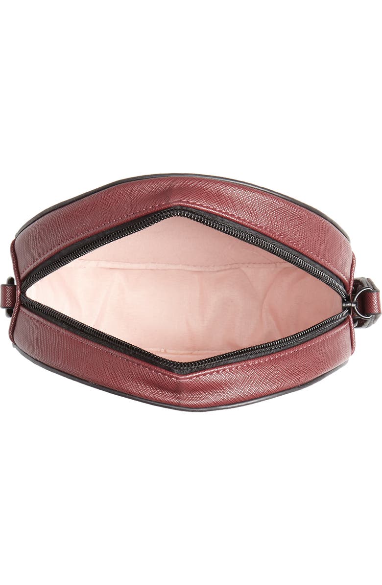 T-Shirt & Jeans Faux Leather Colorblock Canteen Crossbody Bag, Alternate, color,