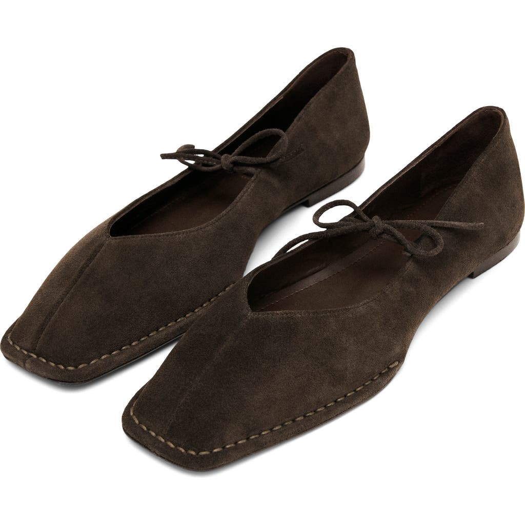 Alohas Sway Square Toe Ballet Flat In Brown