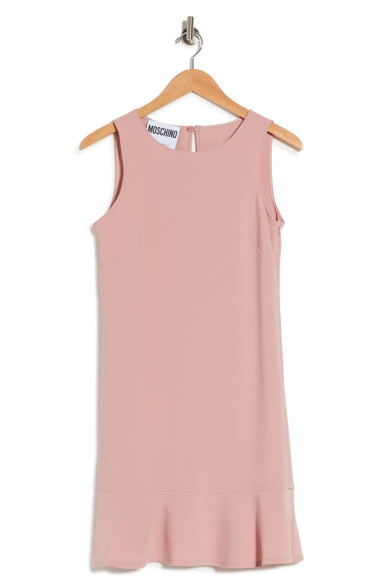 Moschino Solid Sleeveless Shift Dress, Alternate, color, 