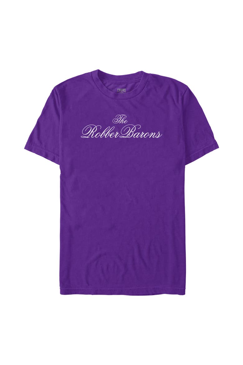 Men's Crooks & Castles The Robber Barons Front and Back Graphic T-Shirt, Main, color, Purple
