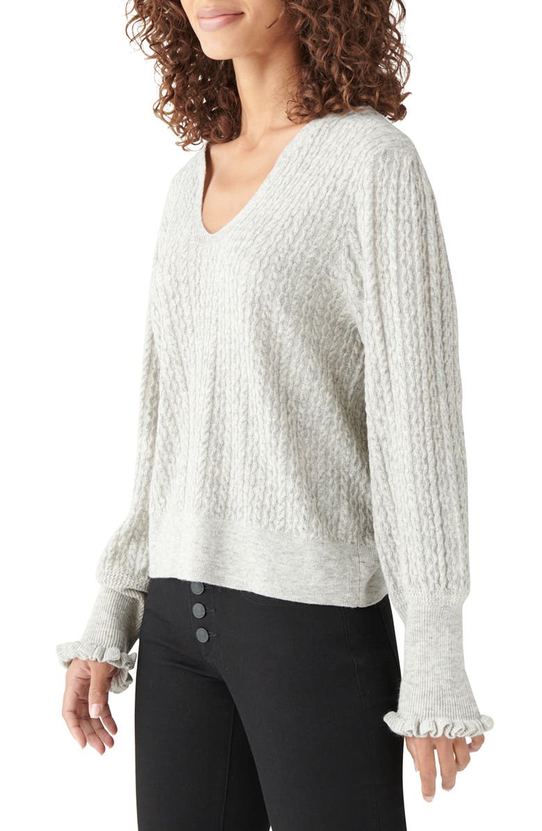 Lucky Brand Relaxed Peasant Sweater, Alternate, color, 