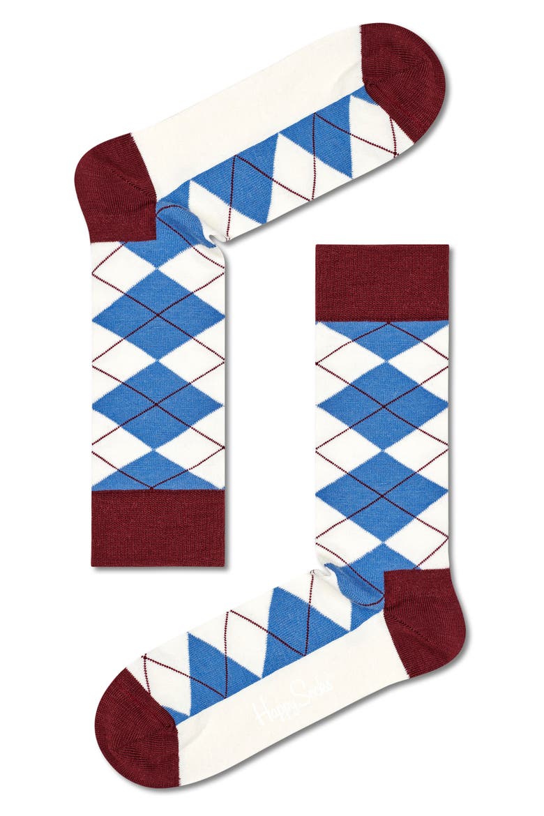 Argyle Socks, Main, color, WHITE/ MULTI