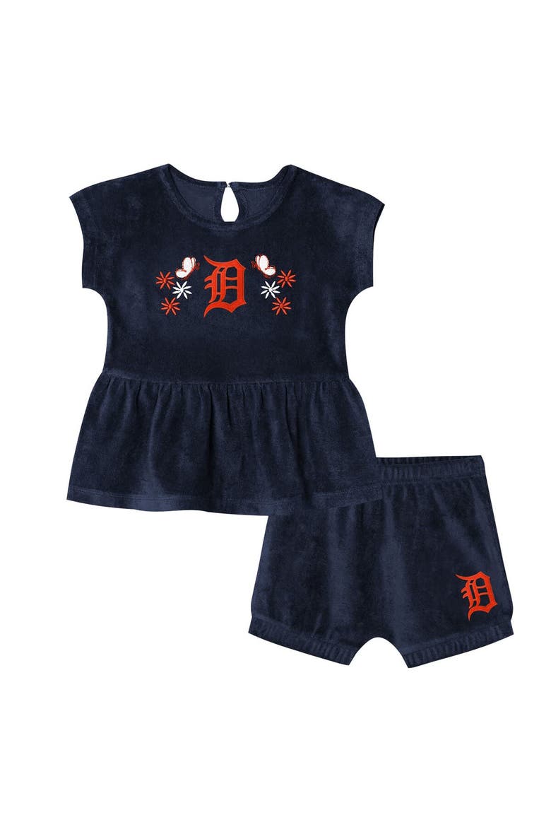 Girls Toddler Outerstuff  Navy Detroit Tigers Hop Base Fashion T-Shirt & Shorts Set, Main, color, Navy