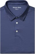 Mizzen+Main Versa Trim Fit Cobalt Balanced Stripe Polo