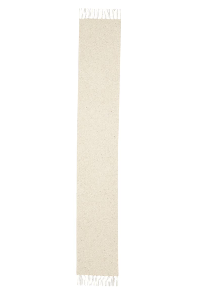 Lofty Cashmere Twill Fringe Scarf, Main, color, CREAM DUN RU7658