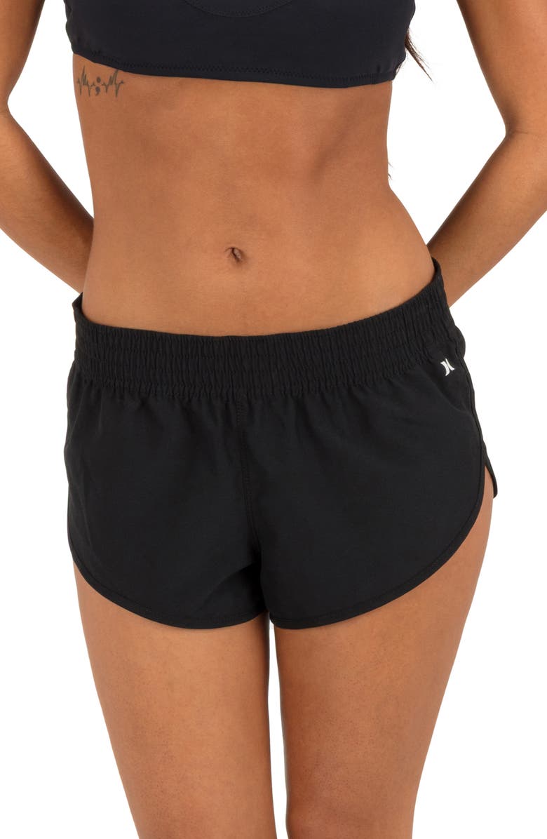 Hurley Beachrider Cover-Up Shorts, Main, color, Black