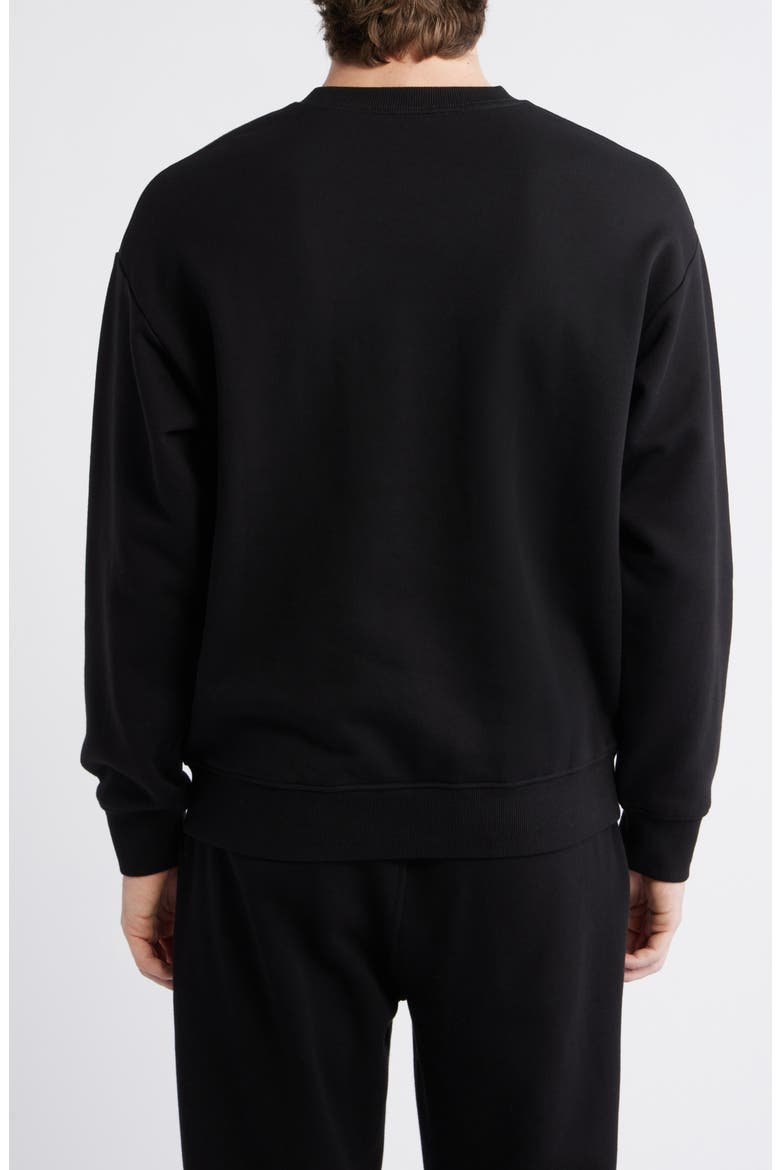 Cotton Graphic Sweatshirt, Alternate, color, BLACK