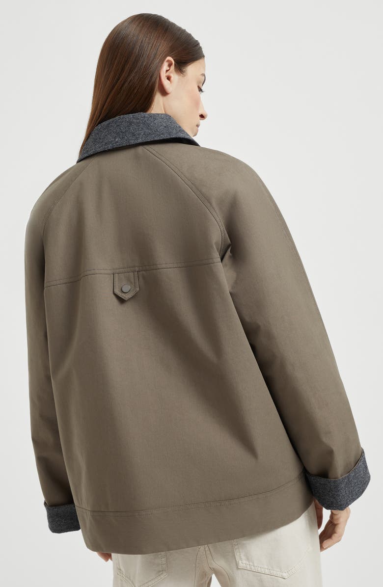 Brunello Cucinelli Jacket with monili, Alternate, color, Brown