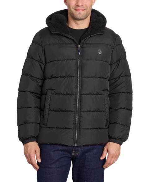 Men's Fleece Lined Hooded Heavyweight Puffer Jacket