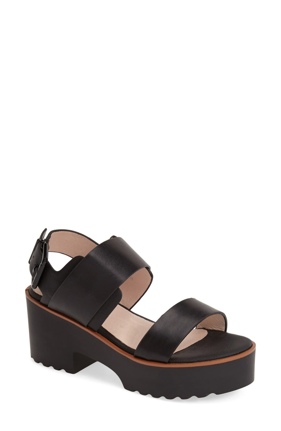 Topshop 'Ninja' Platform Sandal, Main, color, 