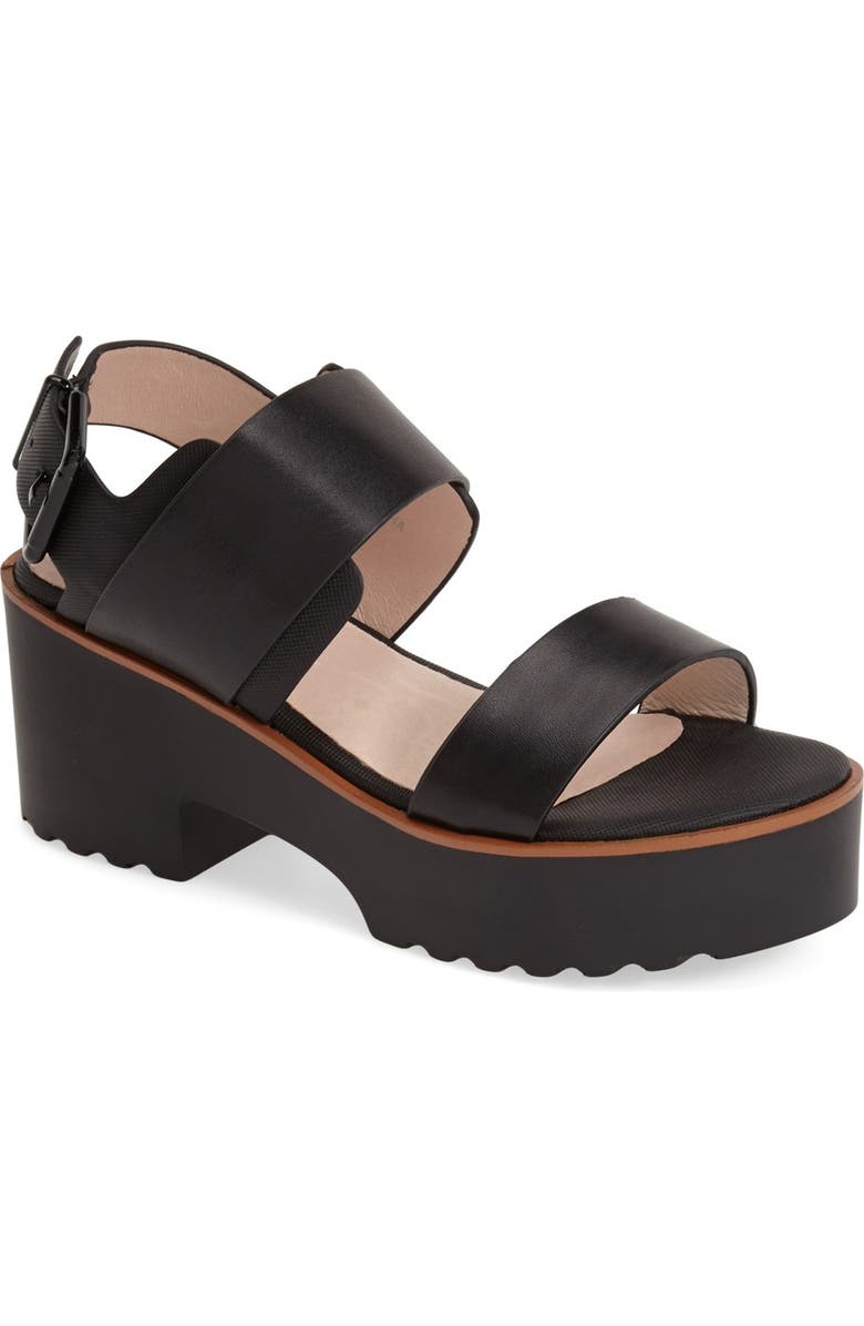Topshop 'Ninja' Platform Sandal, Main, color,