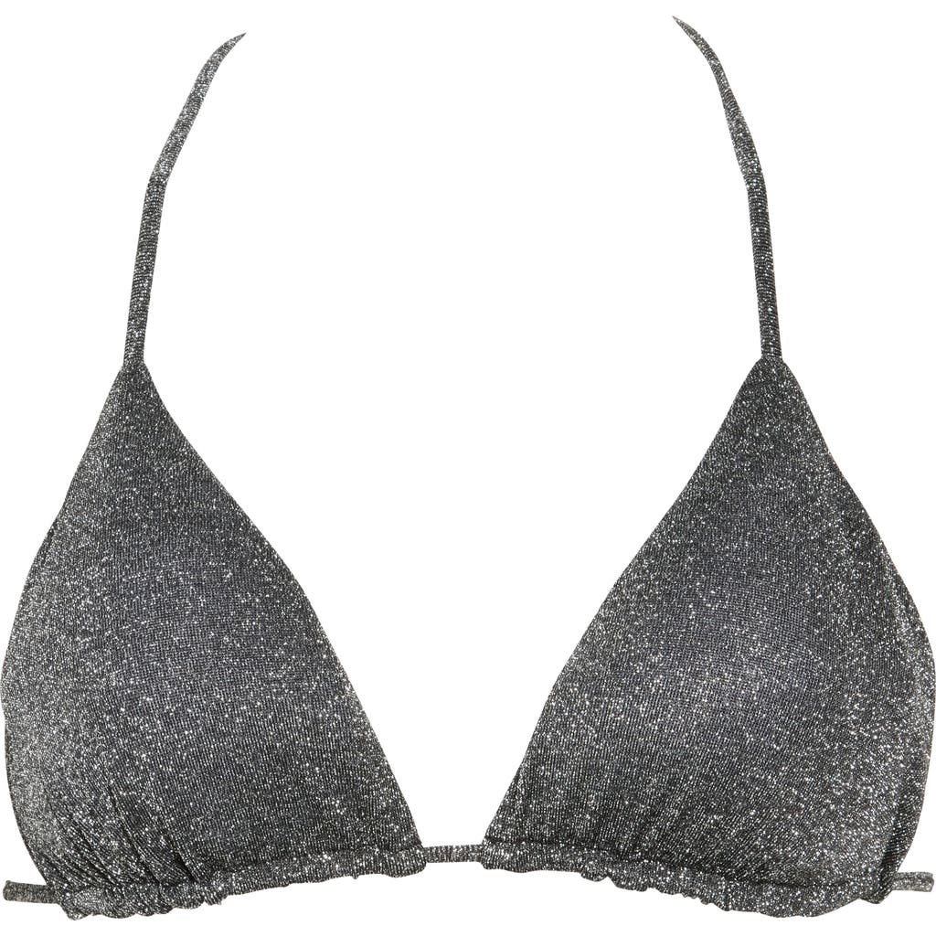 Maaji Triangle Reversible Bikini Top In Black