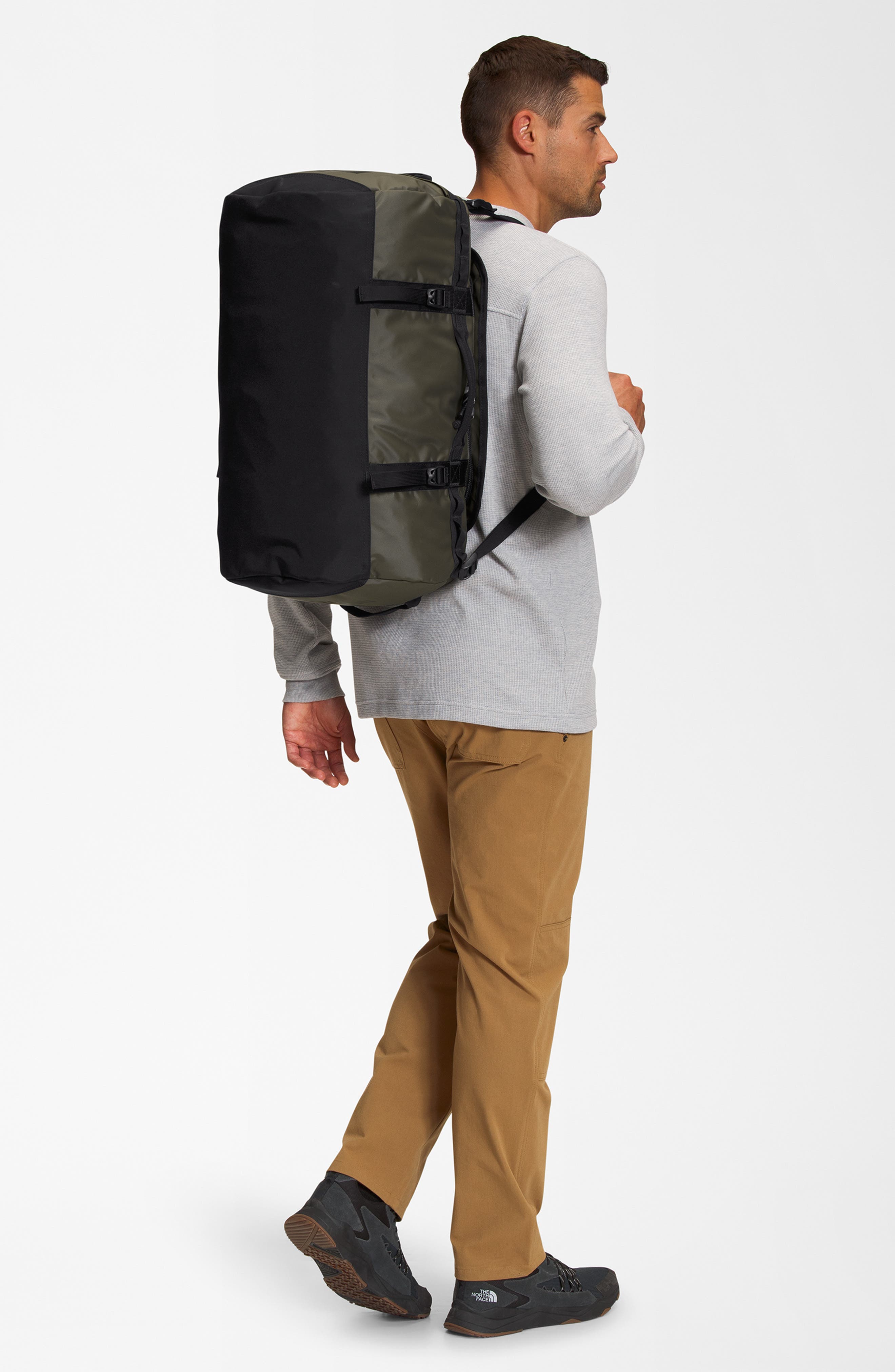 Base Camp 50L Duffle Bag, Alternate, color, NEW TAUPE GREEN/ TNF BLACK
