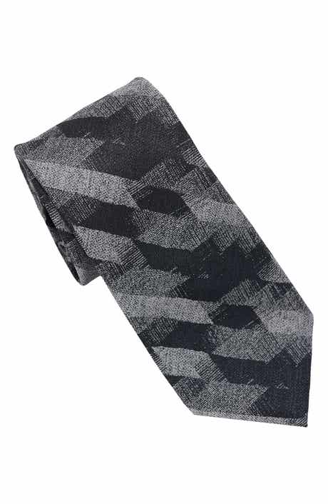 KARL LAGERFELD PARIS Large Houndstooth Print Tie