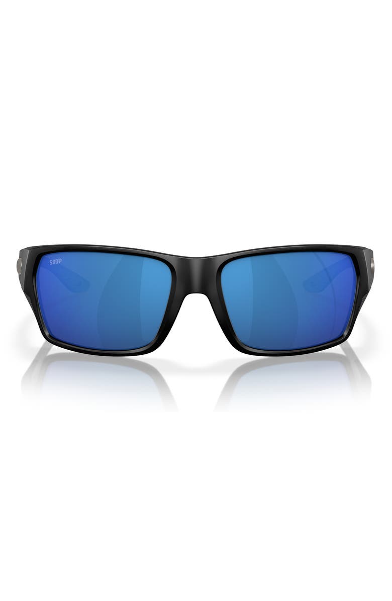 Costa Del Mar Tailfin 60mm Polarized Sunglasses, Main, color, Black/ Blue Mirror
